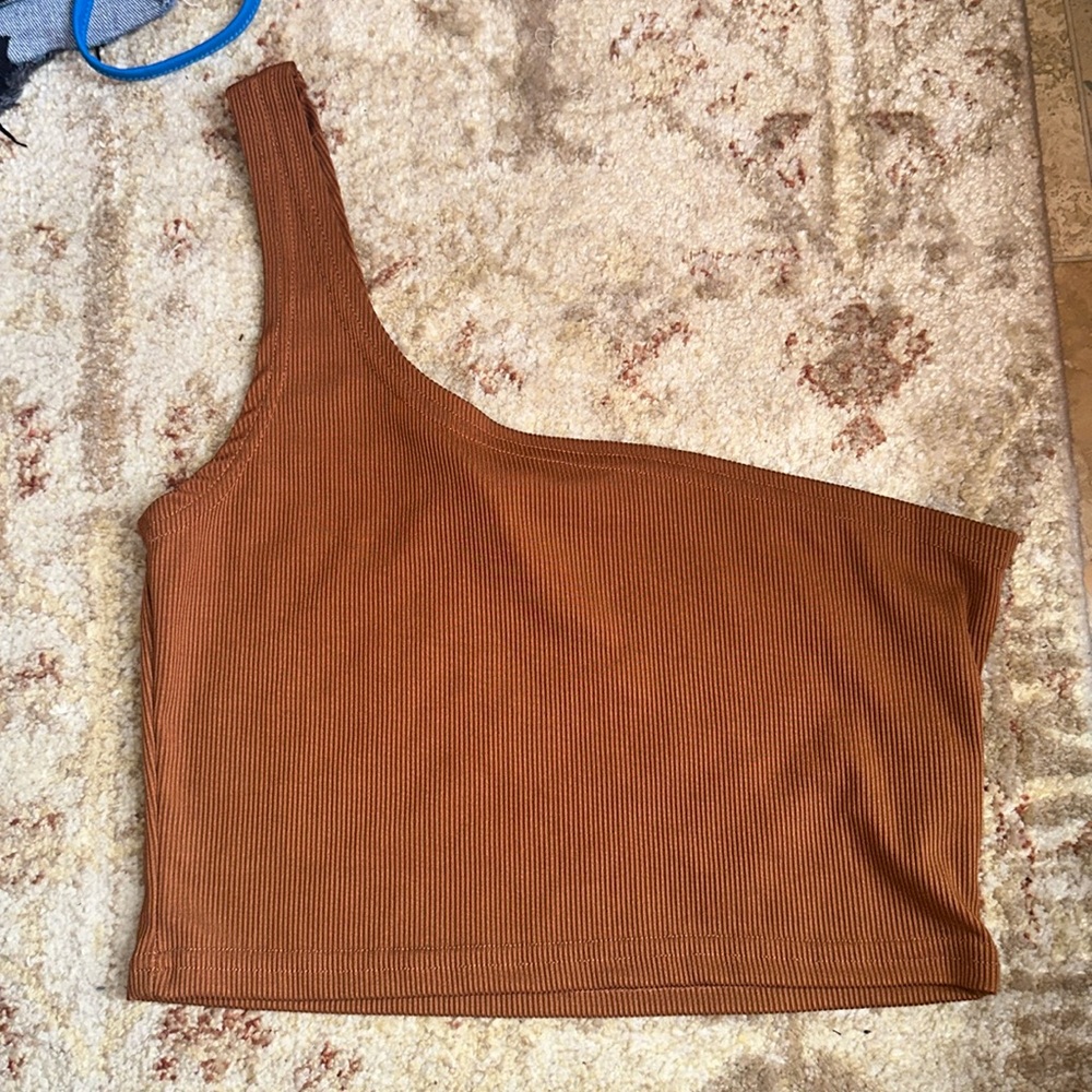 Shein one shoulder crop top